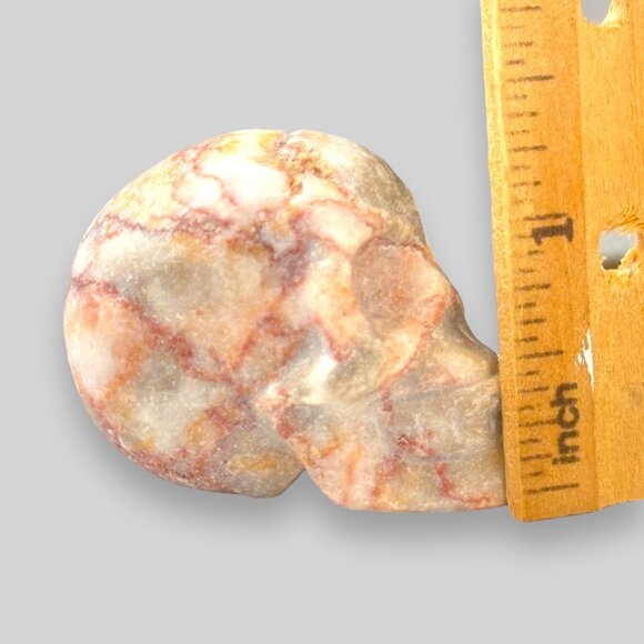 Hand-Carved Marble Skull 62g Meditation Dream Remembrance Potential NWOT - Picture 5 of 10